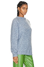 Acne Studios Crewneck Sweater in Denim Blue, view 2, click to view large image.