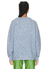 Acne Studios Crewneck Sweater in Denim Blue, view 3, click to view large image.