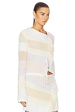 Acne Studios Knit Sweater in Off White & Cream, view 2, click to view large image.