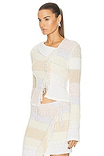 Acne Studios Knit Sweater in Off White & Cream, view 3, click to view large image.