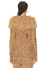 Acne Studios Fuzzy Cardigan in Camel Brown, view 3, click to view large image.
