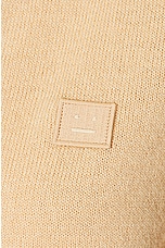 Acne Studios Face Regular Cardigan in Biscuit Beige, view 6, click to view large image.
