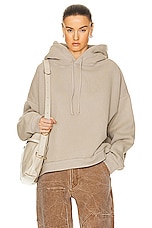 Acne Studios Drawstring Sweater in Concrete Grey, view 1, click to view large image.