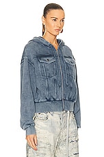 Acne Studios Double Pocket Jacket in Ocean Blue, view 2, click to view large image.