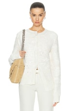 Acne Studios Knit Cardigan in Off White, view 1, click to view large image.