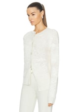Acne Studios Knit Cardigan in Off White, view 3, click to view large image.
