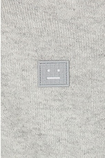 Acne Studios New Keva Face Cardigan in Light Grey Melange, view 6, click to view large image.