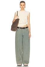Acne Studios Face Knit Vest in Oatmeal Melange, view 5, click to view large image.