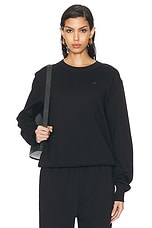 Acne Studios Fairah Face Sweatshirt in Black, view 1, click to view large image.