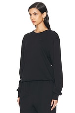 Acne Studios Fairah Face Sweatshirt in Black, view 3, click to view large image.