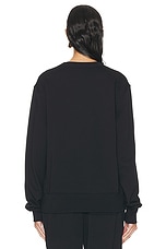 Acne Studios Fairah Face Sweatshirt in Black, view 4, click to view large image.