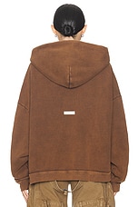 Acne Studios Fester Hoodie in Chocolate Brown, view 3, click to view large image.