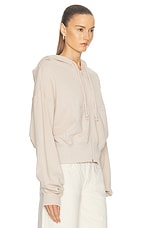 Acne Studios Felly Gothic Logo Zip Up Hoodie in Faded Grey, view 2, click to view large image.