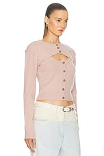 Acne Studios Cool Cashmere Sweater in Dusty Pink, view 2, click to view large image.