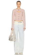 Acne Studios Cool Cashmere Sweater in Dusty Pink, view 4, click to view large image.