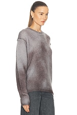 Acne Studios Koros Mohair Crewneck in Anthracite Grey, view 2, click to view large image.