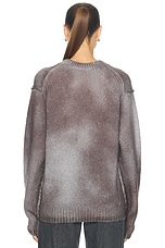 Acne Studios Koros Mohair Crewneck in Anthracite Grey, view 3, click to view large image.