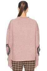 Acne Studios Kear Animation Sweater in Faded Pink, view 4, click to view large image.