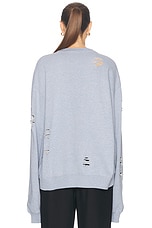 Acne Studios Franziska Sweatshirt in Blue Melange, view 3, click to view large image.