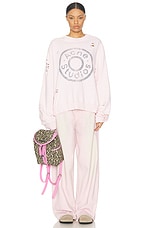 Acne Studios Franziska Sweatshirt in Faded Pink, view 4, click to view large image.