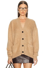 Acne Studios Plush Cardigan in Light Brown | FWRD