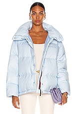 Acne Studios Puffer Jacket in Sky Blue, view 1, click to view large image.