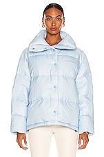 Acne Studios Puffer Jacket in Sky Blue, view 2, click to view large image.