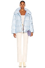 Acne Studios Puffer Jacket in Sky Blue, view 5, click to view large image.