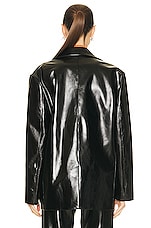 Acne Studios Leather Suit Jacket in Black, view 4, click to view large image.