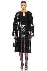 Acne Studios Long Coat in Black, view 2, click to view large image.