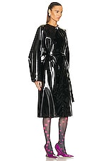 Acne Studios Long Coat in Black, view 3, click to view large image.