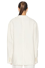 Acne Studios Rugged Hem Blazer in Warm White, view 3, click to view large image.