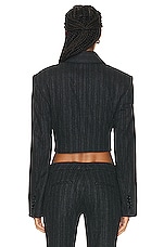 Acne Studios Crop Jacket in Charcoal Grey, view 3, click to view large image.