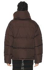 Acne Studios Puffer Jacket in Coffee Brown, view 4, click to view large image.