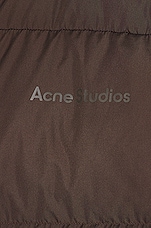 Acne Studios Puffer Jacket in Coffee Brown, view 6, click to view large image.