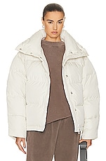Acne Studios Puffer Jacket in Milk White, view 2, click to view large image.