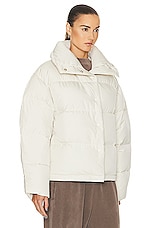 Acne Studios Puffer Jacket in Milk White, view 3, click to view large image.