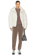 Acne Studios Puffer Jacket in Milk White, view 5, click to view large image.