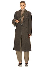 Acne Studios Long Coat in Taupe Grey, view 2, click to view large image.