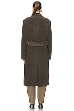 Acne Studios Long Coat in Taupe Grey, view 4, click to view large image.