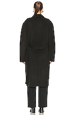 Acne Studios Belted Trench Coat in Charcoal Grey, view 4, click to view large image.