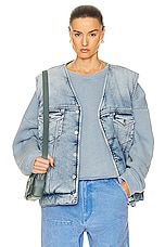 Acne Studios Soft Padded Vest in Light Blue, view 1, click to view large image.