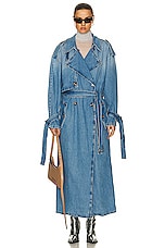 Acne Studios Denim Coat in Light Blue, view 1, click to view large image.