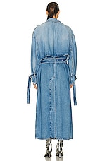 Acne Studios Denim Coat in Light Blue, view 3, click to view large image.