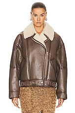 Acne Studios Lined Jacket in Brown & Light Camel, view 1, click to view large image.