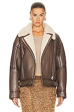 Acne Studios Lined Jacket in Brown & Light Camel, view 2, click to view large image.