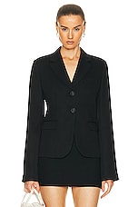 Acne Studios Two Button Blazer in Black, view 1, click to view large image.