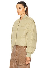 Acne Studios Cropped Puffer Jacket in Pistachio Green, view 4, click to view large image.