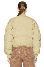Acne Studios Cropped Puffer Jacket in Pistachio Green, view 5, click to view large image.