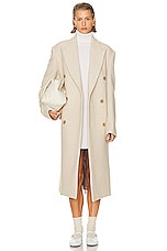 Acne Studios Long Coat in Warm White, view 1, click to view large image.